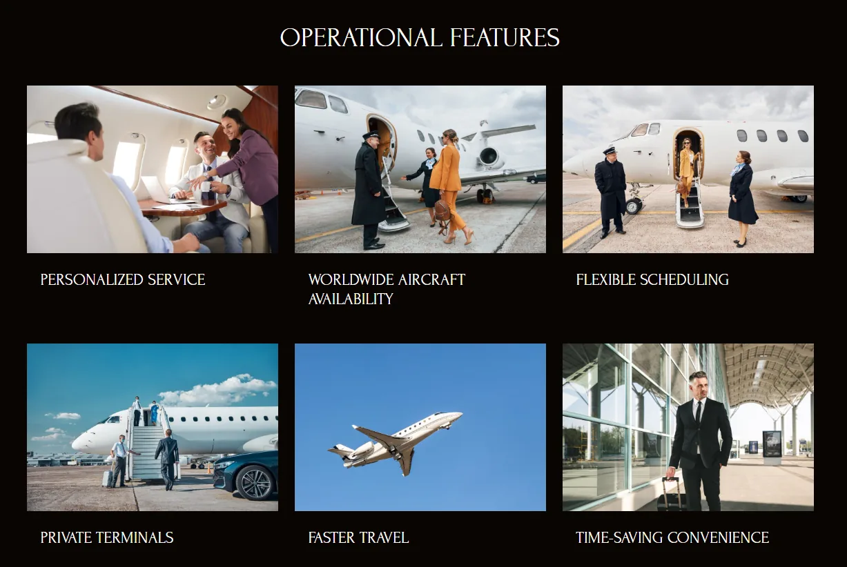 KaneJet operational features grid with six photos